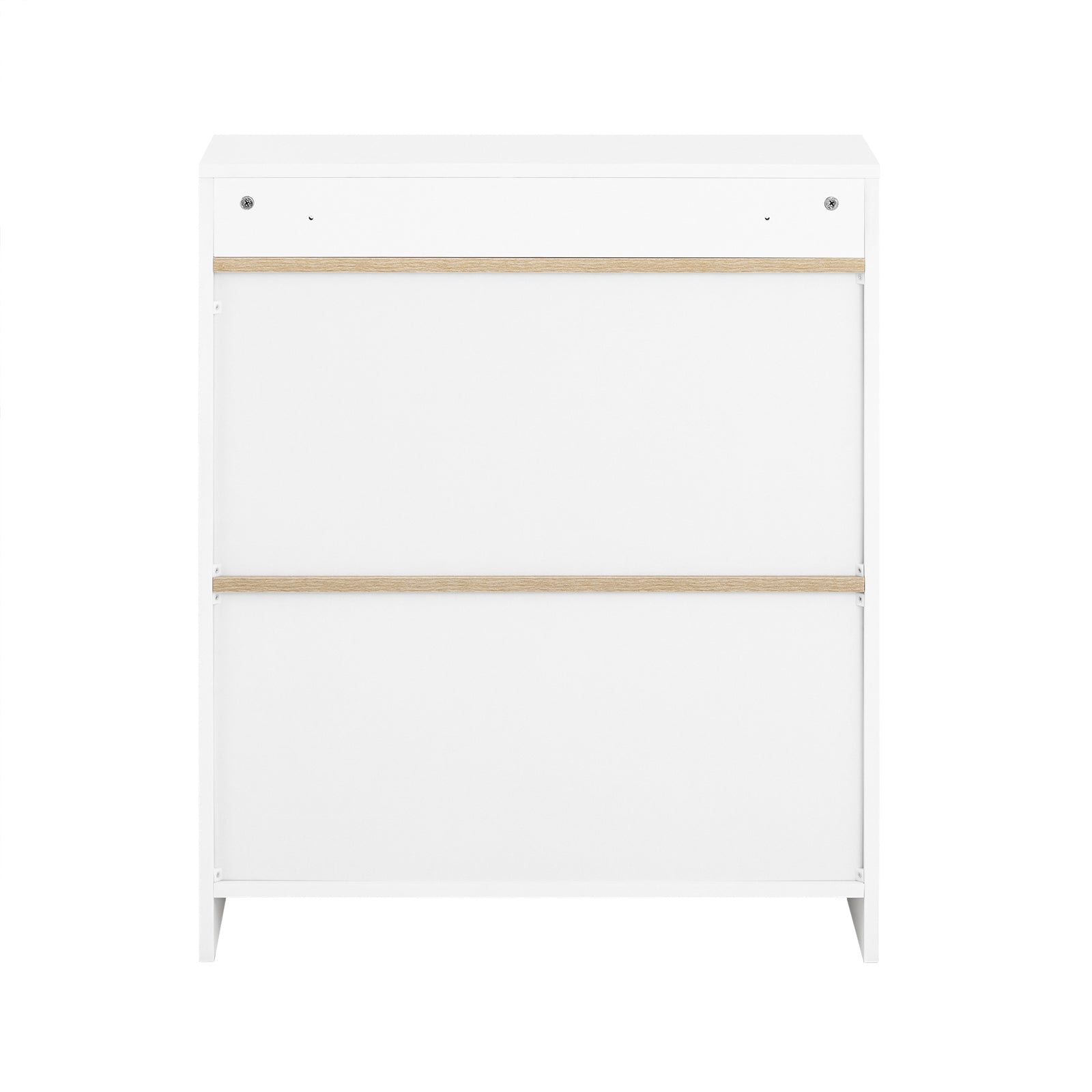 SoBuy | Klapptisch mit angebautem Schrank | Schreibtisch klappbar | Weiß/Natur | FWT104-WN