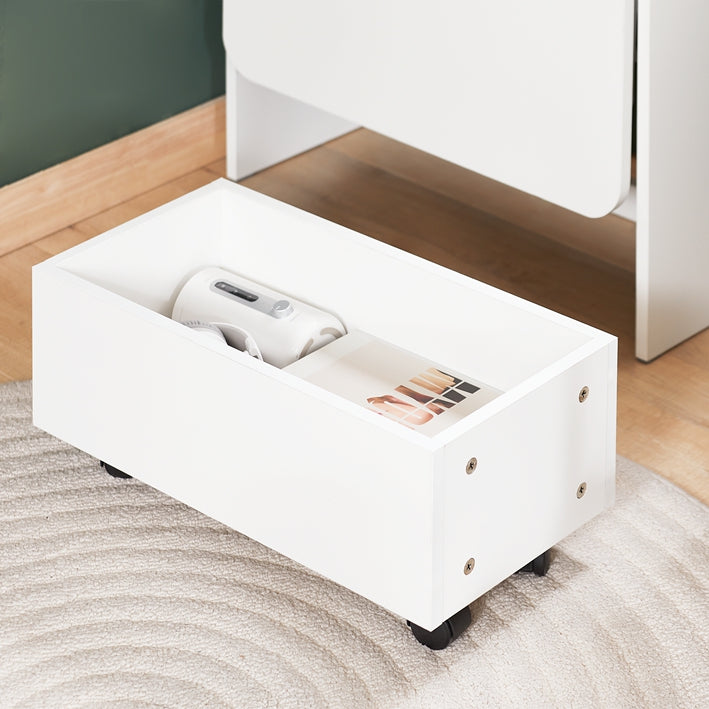 SoBuy | Bureau pliant | Table pliante avec coffre de rangement | Table de travail pour bureau à domicile | FWT105-W