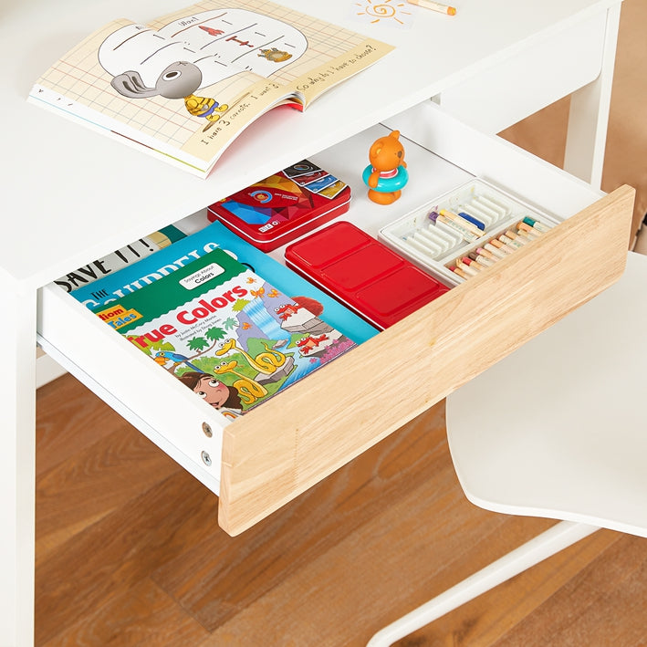 SoBuy | Bureau avec 2 étagères de rangement | Table d'ordinateur | Table de travail pour bureau à domicile | Blanc | FWT106-W