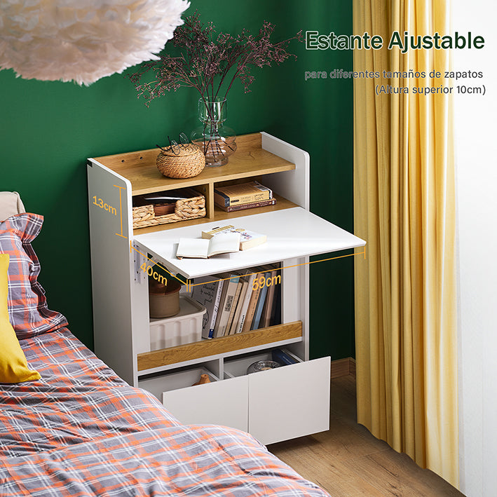 SoBuy | Bureau pliant | Table de travail pliante | Bureau pour bureau à domicile | Table pour ordinateur portable | FWT109-WN