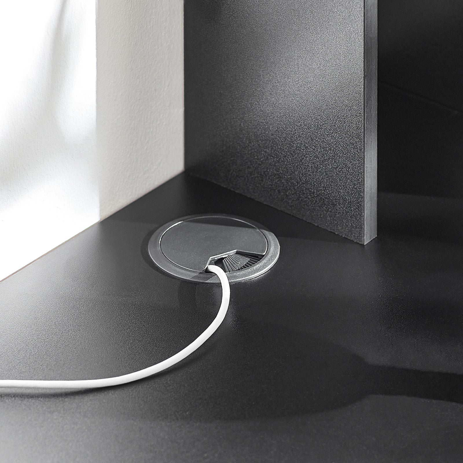 SoBuy | Table murale | Bureau | Table informatique Noir | FWT18-SCH