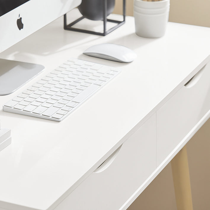 SoBuy | Bureau Blanc | avec tiroirs | Blanc FWT40-WN
