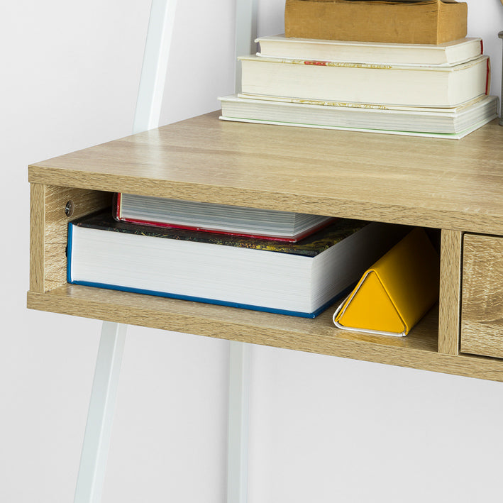 SoBuy | Schreibtisch | Bürotisch | Arbeitstisch | Weiß-Natur | FWT63-N