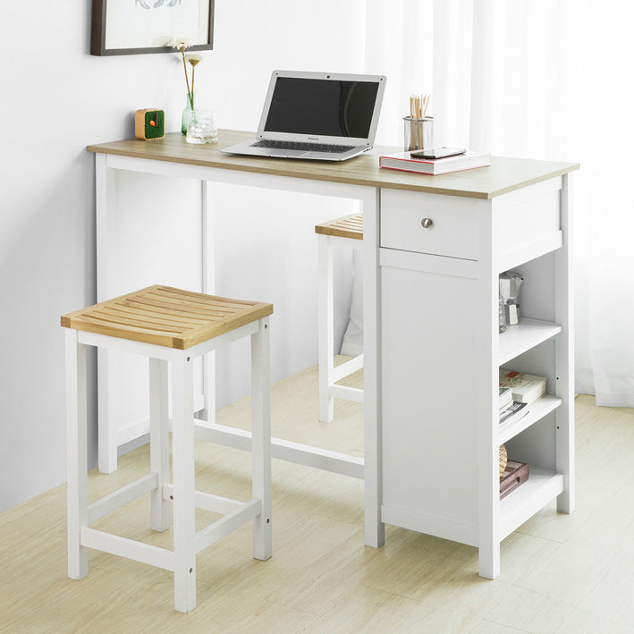 SoBuy | Tavolo da bar | Isola cucina | Tavolo da cucina | bianco-natura | FWT64-WN