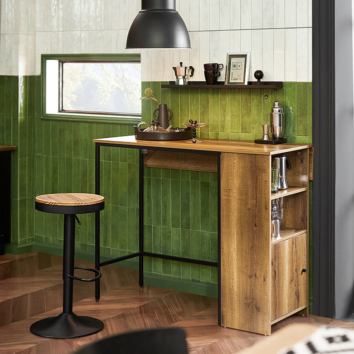 SoBuy | Tavolo da bar | Tavolo alto | Tavolo da cucina | Tavolo da pranzo stile industriale | FWT98-PF