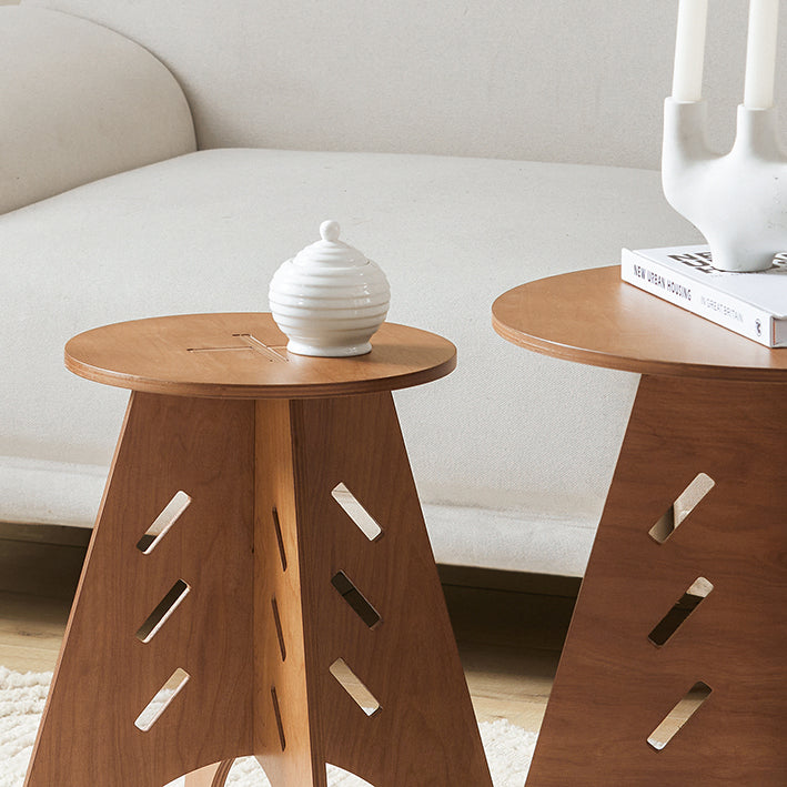 SoBuy | Table d'appoint à tenons et mortaises | Table basse | Table de salon | Marron | HFBT01-BR
