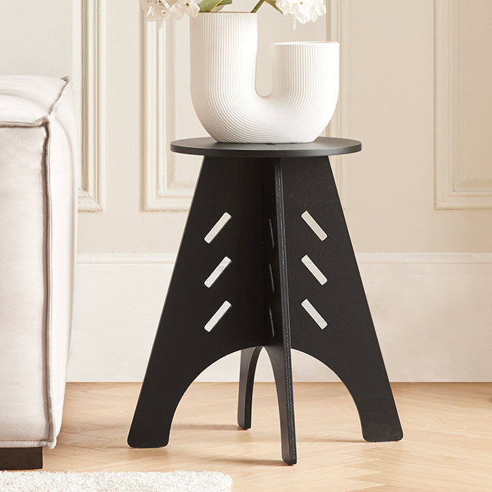 SoBuy | Table d'appoint avec assemblage tenon et mortaise | Table basse | Table de salon | Noir | HFBT01-K-SCH