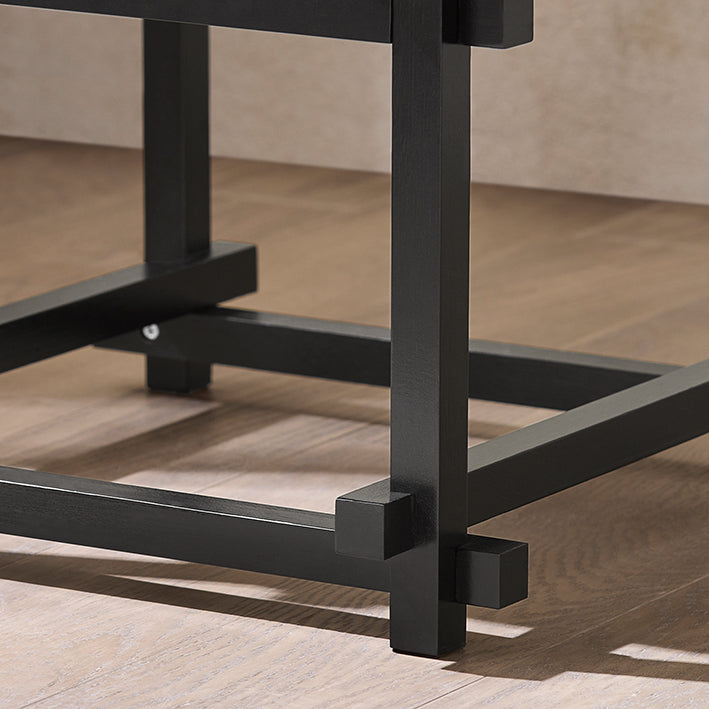 SoBuy | Table d'appoint à tenons et mortaises | Table basse | Table de chevet | Noir | HFBT03-SCH