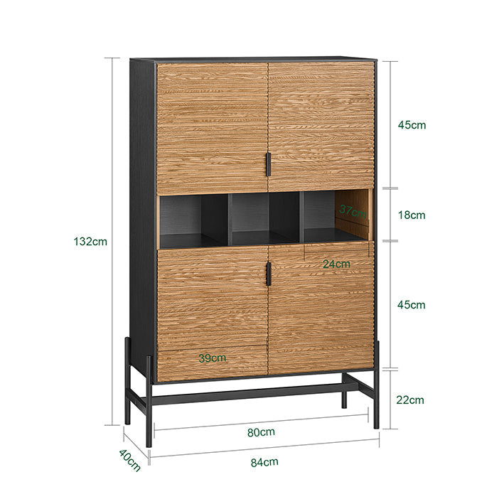 SoBuy | Credenza | Mobiletto da cucina | Armadietto da corridoio | Armadietto contenitore | Buffet | HFSB03-SCH