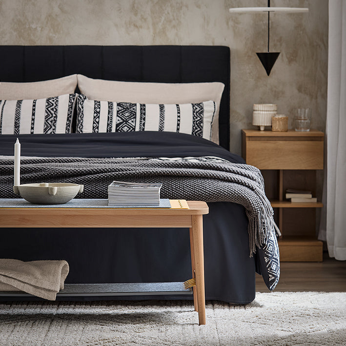 SoBuy | Étagère à chaussures avec assemblages à tenon et mortaise | Banc de lit | Banc à chaussures avec assise | Naturel | HFSR01-N