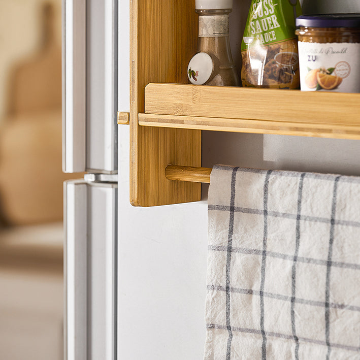 SoBuy | Étagère suspendue pour réfrigérateur | Bambou | KCR03-N