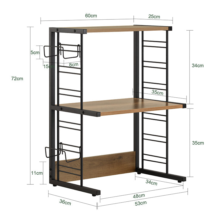 SoBuy | Scaffale per microonde | Porta microonde | Scaffale da cucina | KCR08-PF