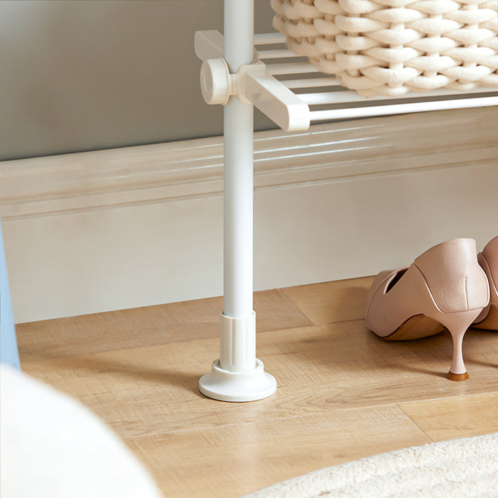 SoBuy | Teleskop Kleiderstange | Kleiderstangen System | Weiß | KLS07-W