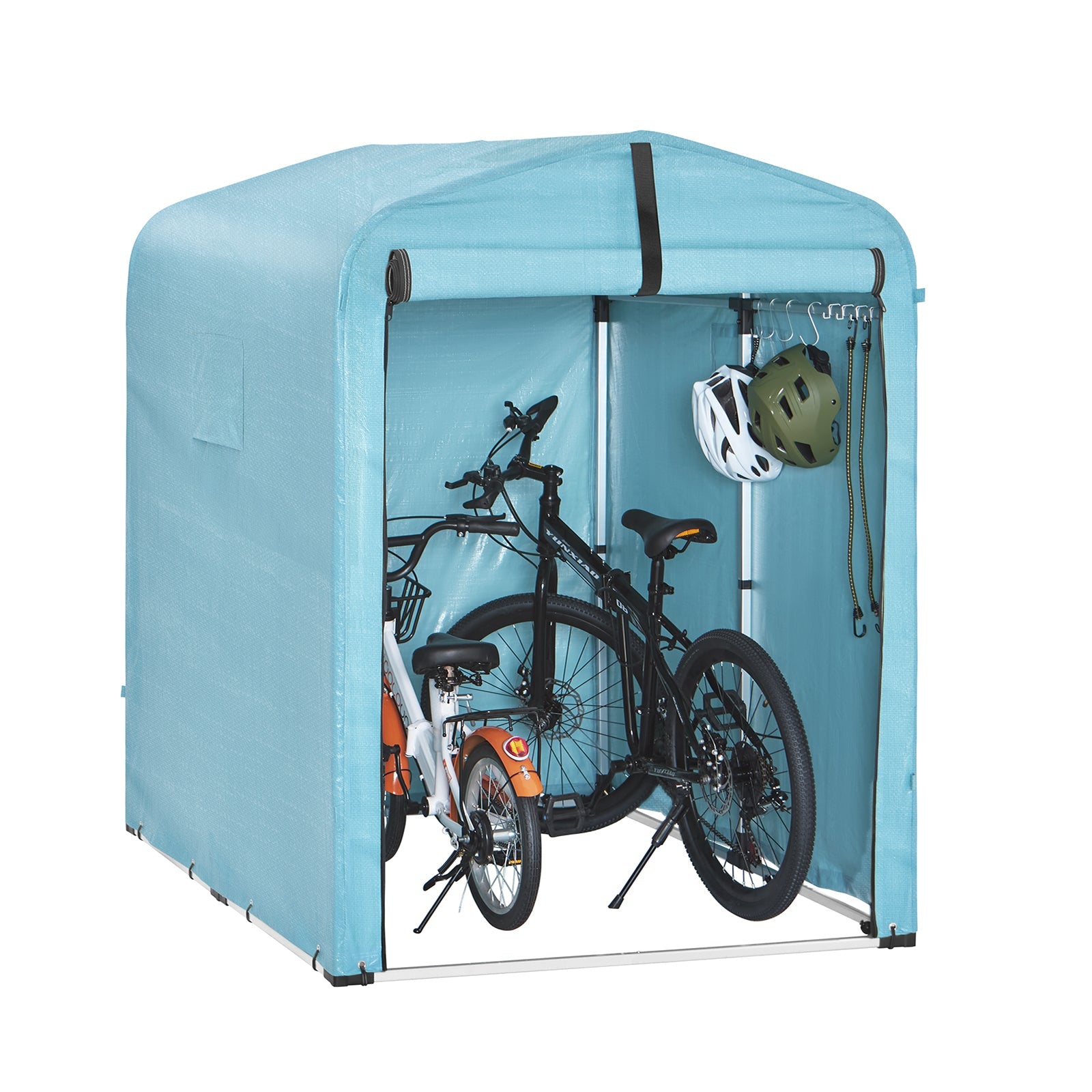 SoBuy | Rimessa per attrezzi in lamina | Capanno attrezzi | Capanno da giardino Tenda per garage Blu | KLS11-BL