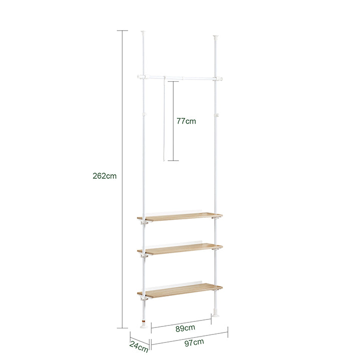 SoBuy | Asta Telescopica Appendiabiti | Stand Appendiabiti Regolabile | KLS14-WN