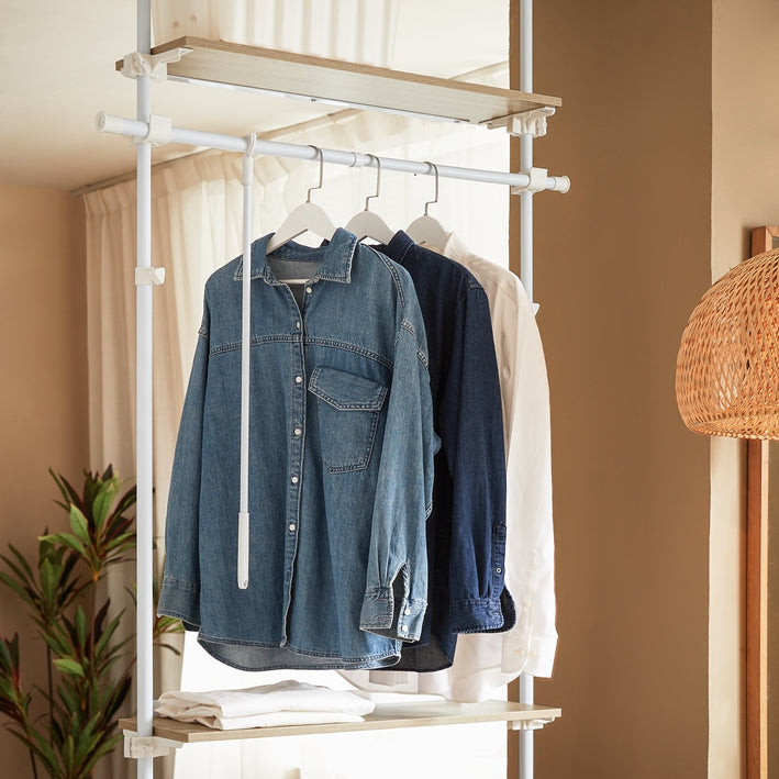 SoBuy | Teleskopstange Kleiderständer | Verstellbares Garderobenständer | KLS15-WN