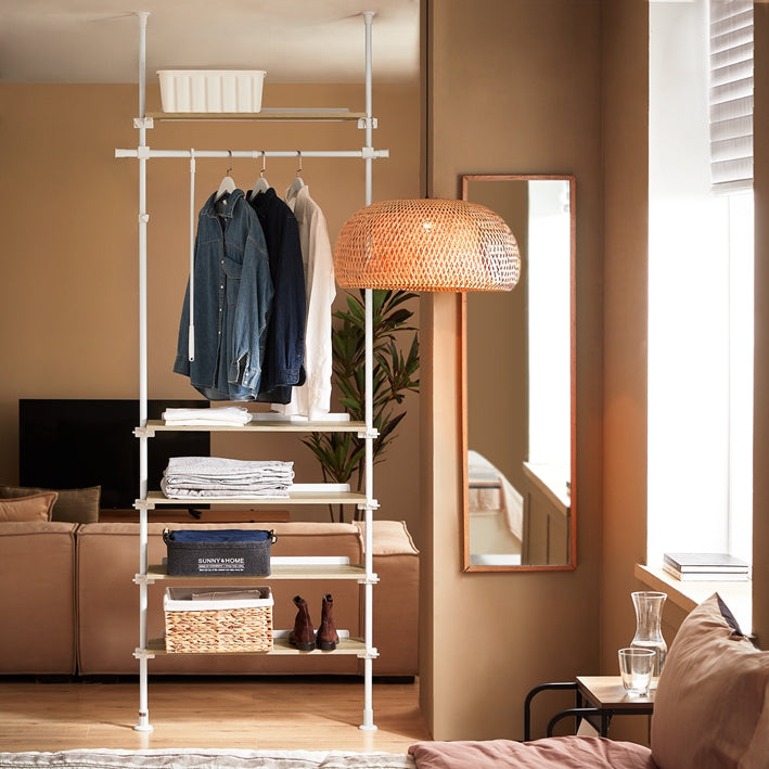 SoBuy | Teleskopstange Kleiderständer | Verstellbares Garderobenständer | KLS15-WN