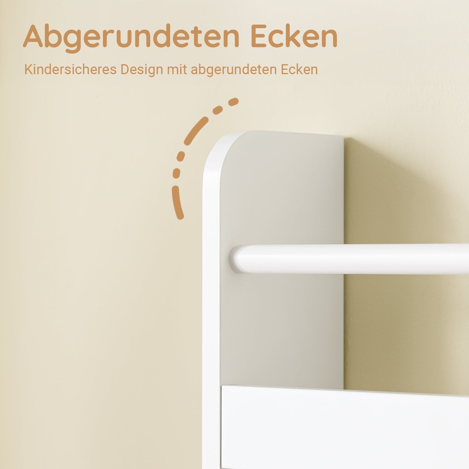 SoBuy | Bibliothèque pour enfants | Étagère murale pour enfants | 4 étagères | KMB08-W