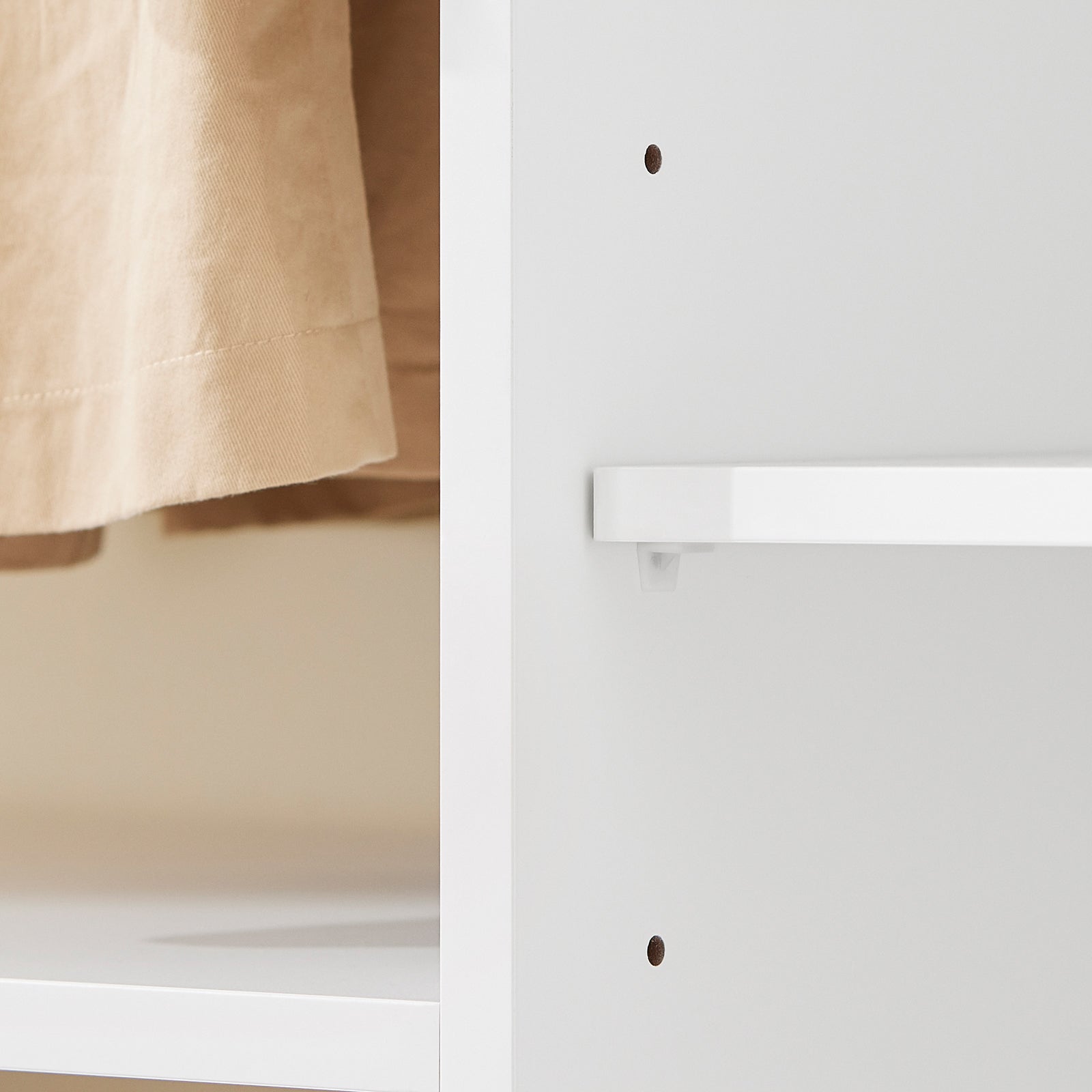 SoBuy | Kindergarderobe | Kleiderschrank Kinder | Kleiderständer mit Tür | Weiß | KMB110-W