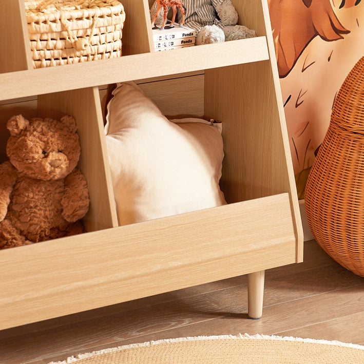 SoBuy | Étagère enfant 5 compartiments | Étagère de rangement | Bibliothèque | Naturel | KMB111-N
