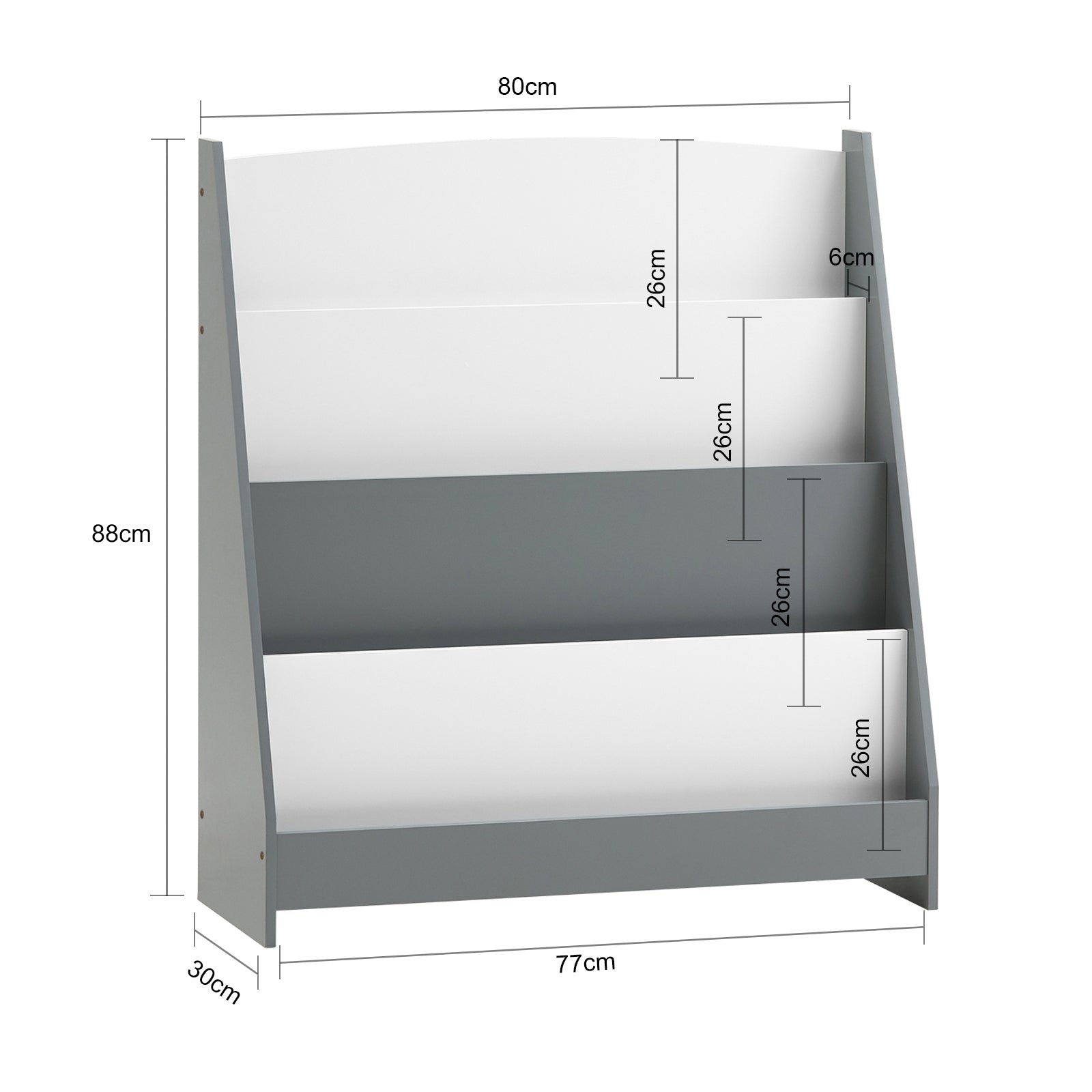 Prevendita | SoBuy | Scaffale per libri per bambini | Portariviste | Scaffale portaoggetti per bambini | KMB32-HG