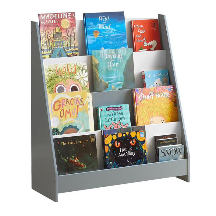 Prevendita | SoBuy | Scaffale per libri per bambini | Portariviste | Scaffale portaoggetti per bambini | KMB32-HG