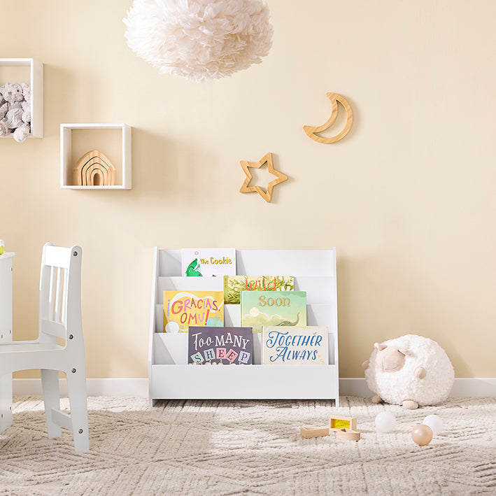 SoBuy | Étagère à livres pour enfants | Blanc | 70x60x30cm | KMB32-K-W