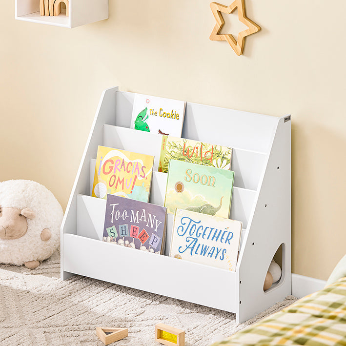 SoBuy | Étagère à livres pour enfants | Blanc | 70x60x30cm | KMB32-K-W
