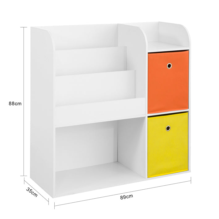 SoBuy | Scaffale portaoggetti per bambini | Bianco | KMB37-W