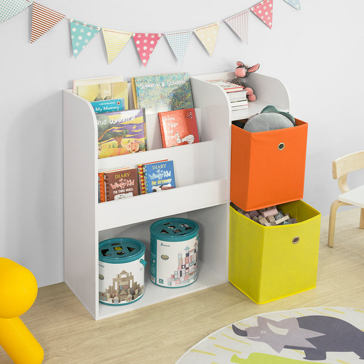 SoBuy | Scaffale portaoggetti per bambini | Bianco | KMB37-W