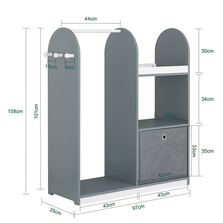 SoBuy | Appendiabiti per bambini | Armadio per bambini | Cameretta | KMB40-HG