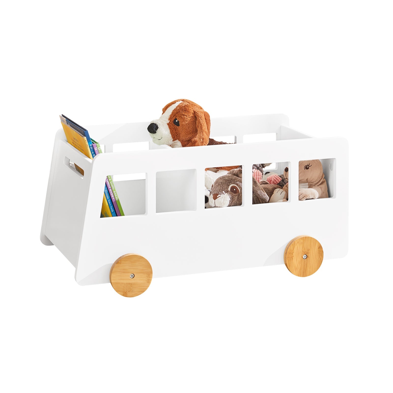 SoBuy | Scaffale per bambini | Scaffale portagiochi | Scaffale contenitore per bambini | KMB41-W