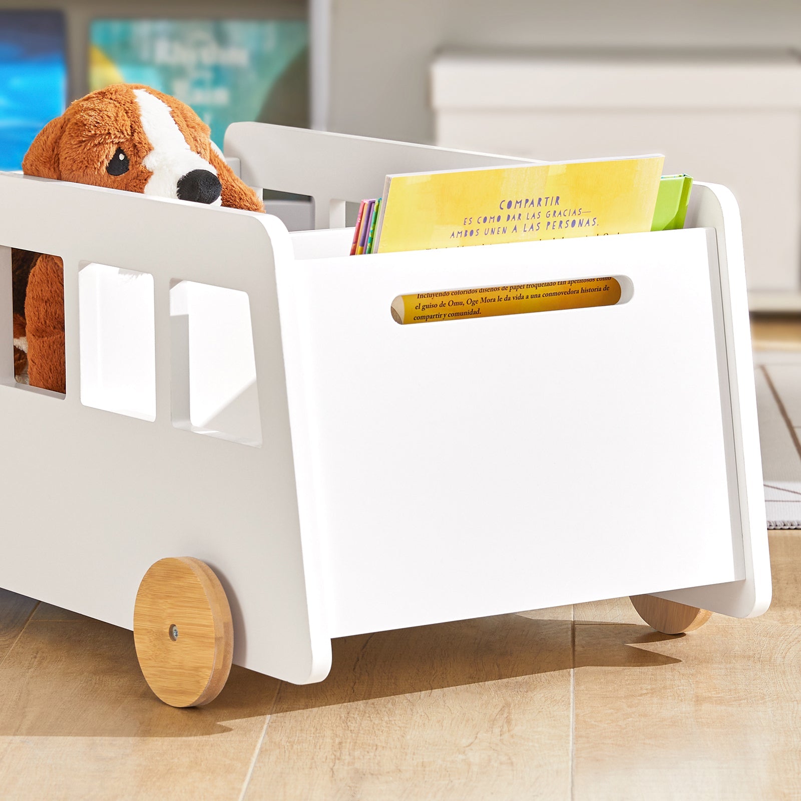 SoBuy | Kinderregal | Spielzeugregal | Aufbewahrungsregal für Kinder | KMB41-W