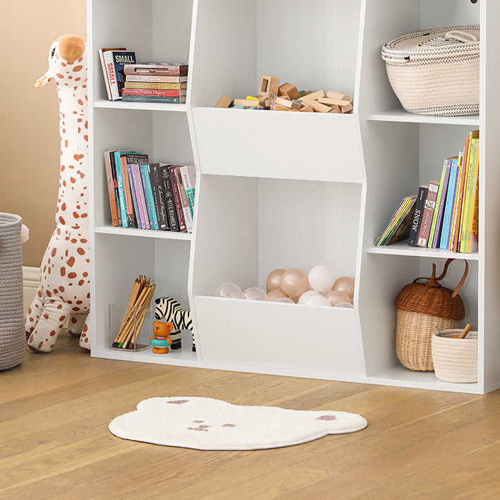 SoBuy | Bibliothèque pour enfants | Coffre à jouets | Étagère de rangement pour enfants | Blanc | KMB55-W
