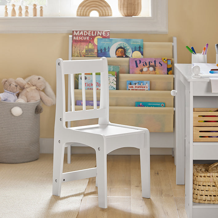 SoBuy | Kindertisch mit 1 Stuhl | Kindersitzgruppe | Maltisch für Kinder | Weiß| KMB60-W