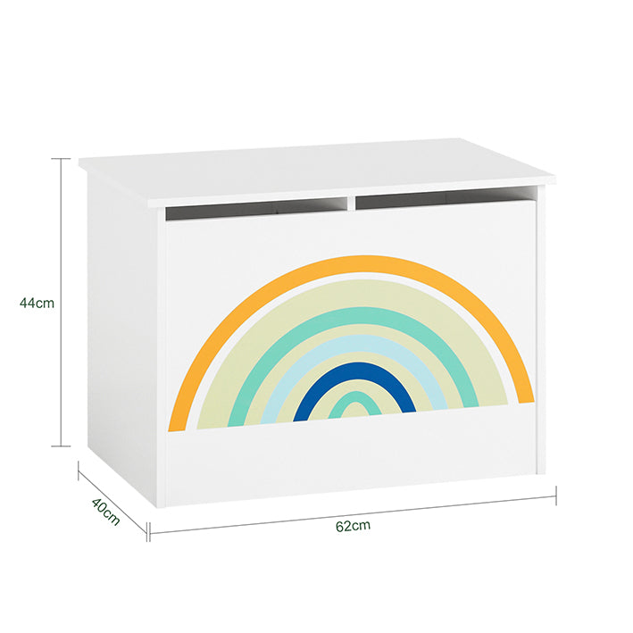 SoBuy | Spielzeugtruhe | Spielzeugkiste | Aufbewahrungsbox für Kinder | KMB70-W