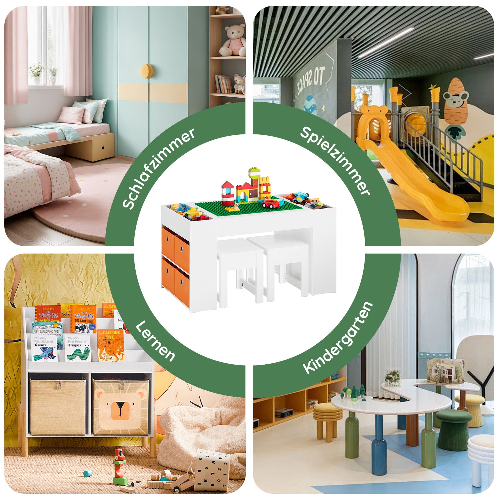 SoBuy | Table enfant avec 2 chaises | Ensemble de sièges pour enfants | Table d'activités pour enfants | Blanc | KMB75-W