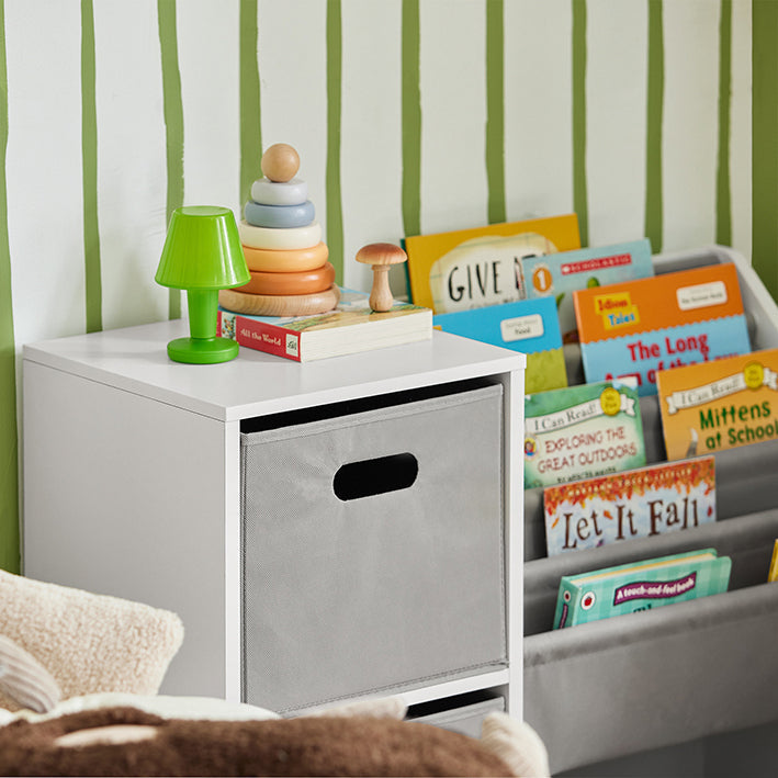 SoBuy | Étagère Enfant | Étagère de Rangement pour Jouets | Bibliothèque | Étagère de Rangement pour Enfant | KMB76-W