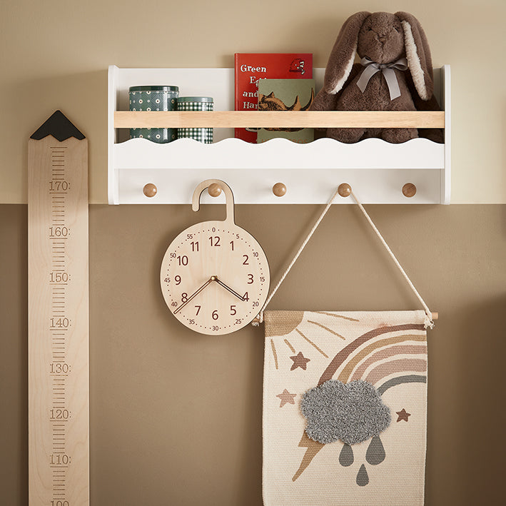 SoBuy | Étagère murale | Bibliothèque pour enfants | Armoire pour enfants avec rangement | KMB78-W