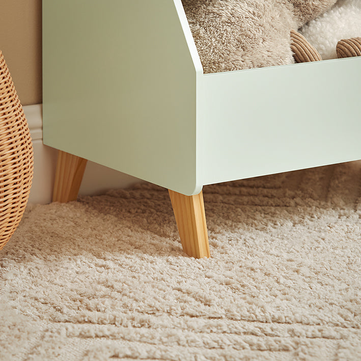 SoBuy | Kinderregal | Bücherregal | Aufbewahrungsregal für Kinder | Weiß-Grün | KMB90-GR