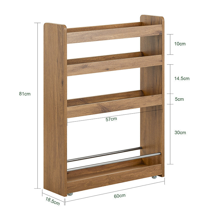 SoBuy | Carrello portaoggetti salvaspazio | Carrello da bagno | Scaffale da bagno | Scaffale da cucina vintage | NSR01-PF