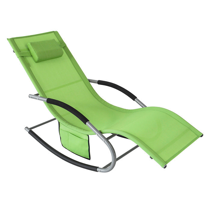 SoBuy Sdraio a dondolo per giardino, cortile 63x87x150cm Verde OGS28-GR