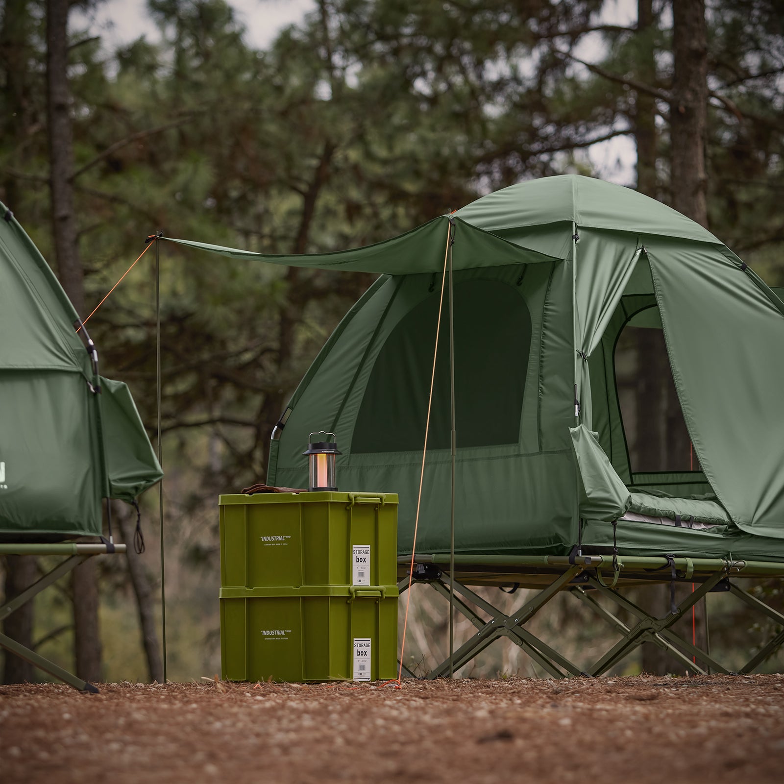 SoBuy 7in1 Zelt Campingzelt 2 Personen Outdoor Feldbett Grün 193x188x145cm OGS32-L-GR