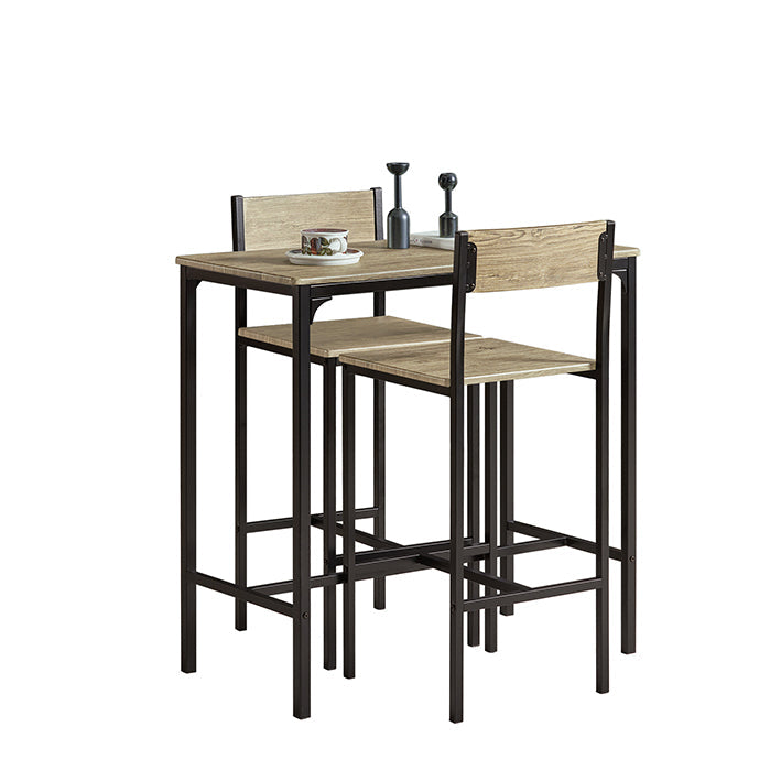 SoBuy | Tavolo da Bar con 2 Sgabelli | Set Tavolo da Bar | 3 Pezzi | OGT03-N