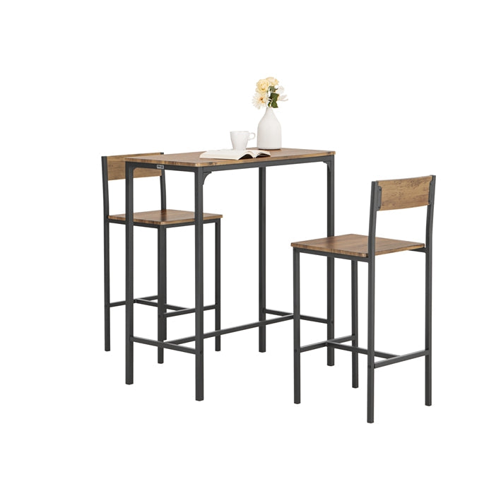 SoBuy | Tavolo da bar con 2 sgabelli | Set tavolo da bar | 3 pezzi | OGT03-XL