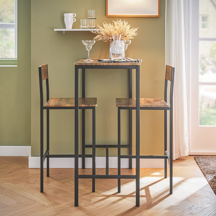 SoBuy | Tavolo da bar con 2 sgabelli | Set tavolo da bar | 3 pezzi | OGT03-XL