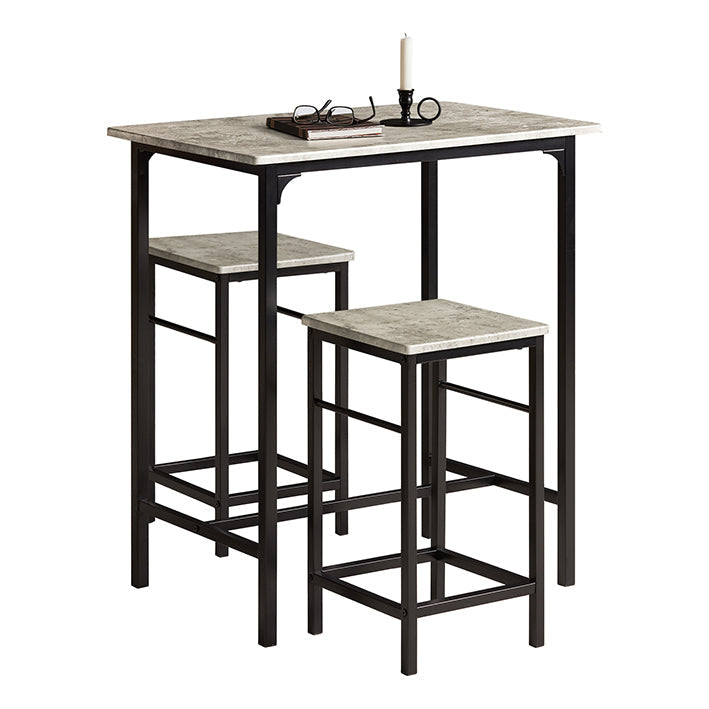 SoBuy | Tavolo da bar con 2 sgabelli | Set da bar | 3 pezzi | OGT10-HG