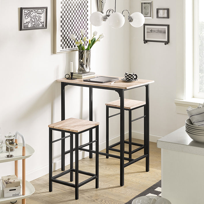 SoBuy | Tavolo da bar con 2 sgabelli | Set da bar | 3 pezzi | OGT10-N