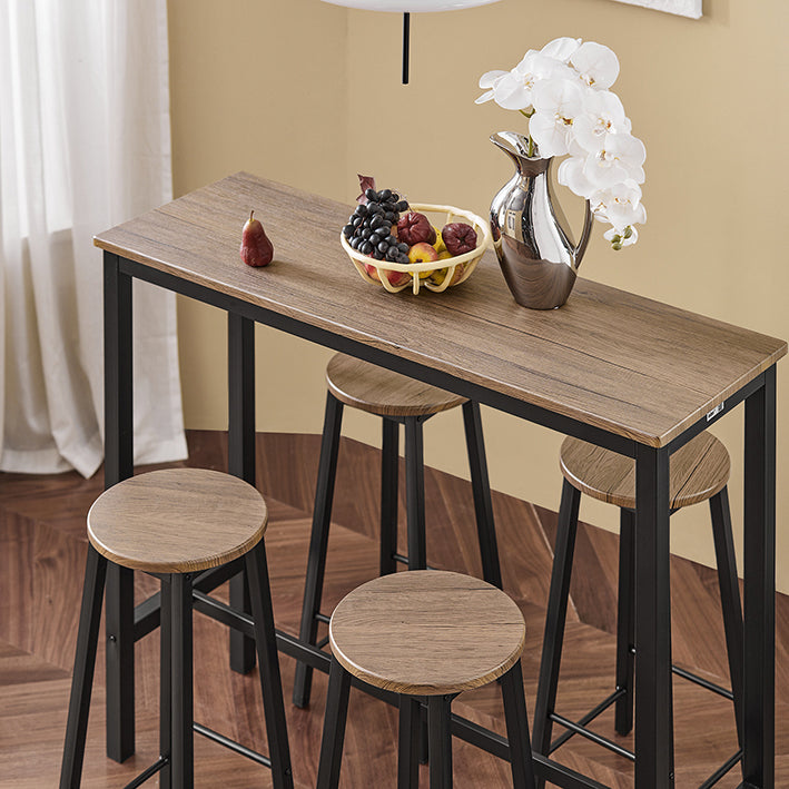 SoBuy | Table de bar avec 4 tabourets | Ensemble de table de bar | Table haute | 5 pièces | OGT22-SCH