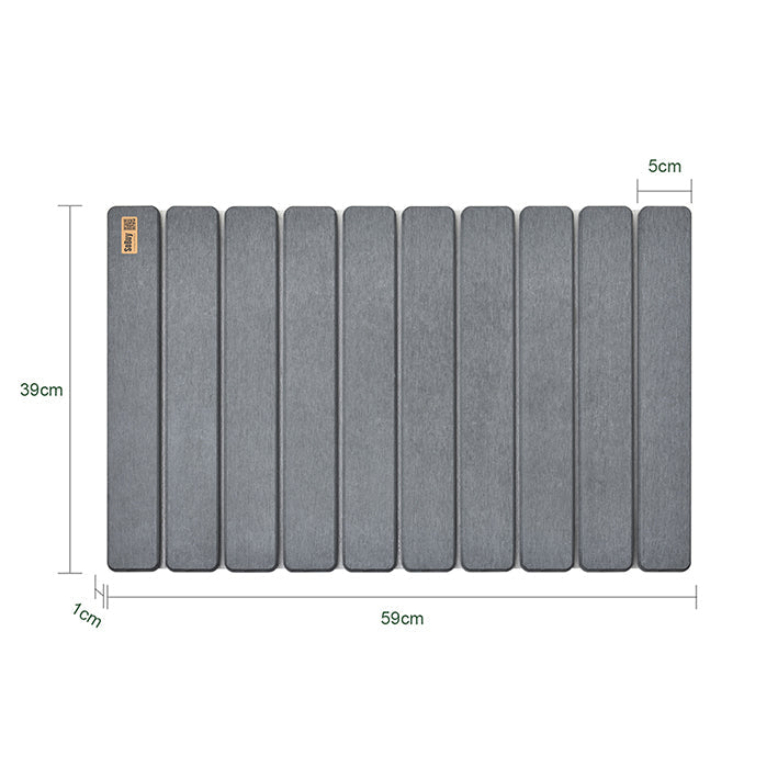 SoBuy | Tapis de Bain en Pierre Super Absorbant Antidérapant Facile à Nettoyer Gris | 59x39cm | SDA10-HG